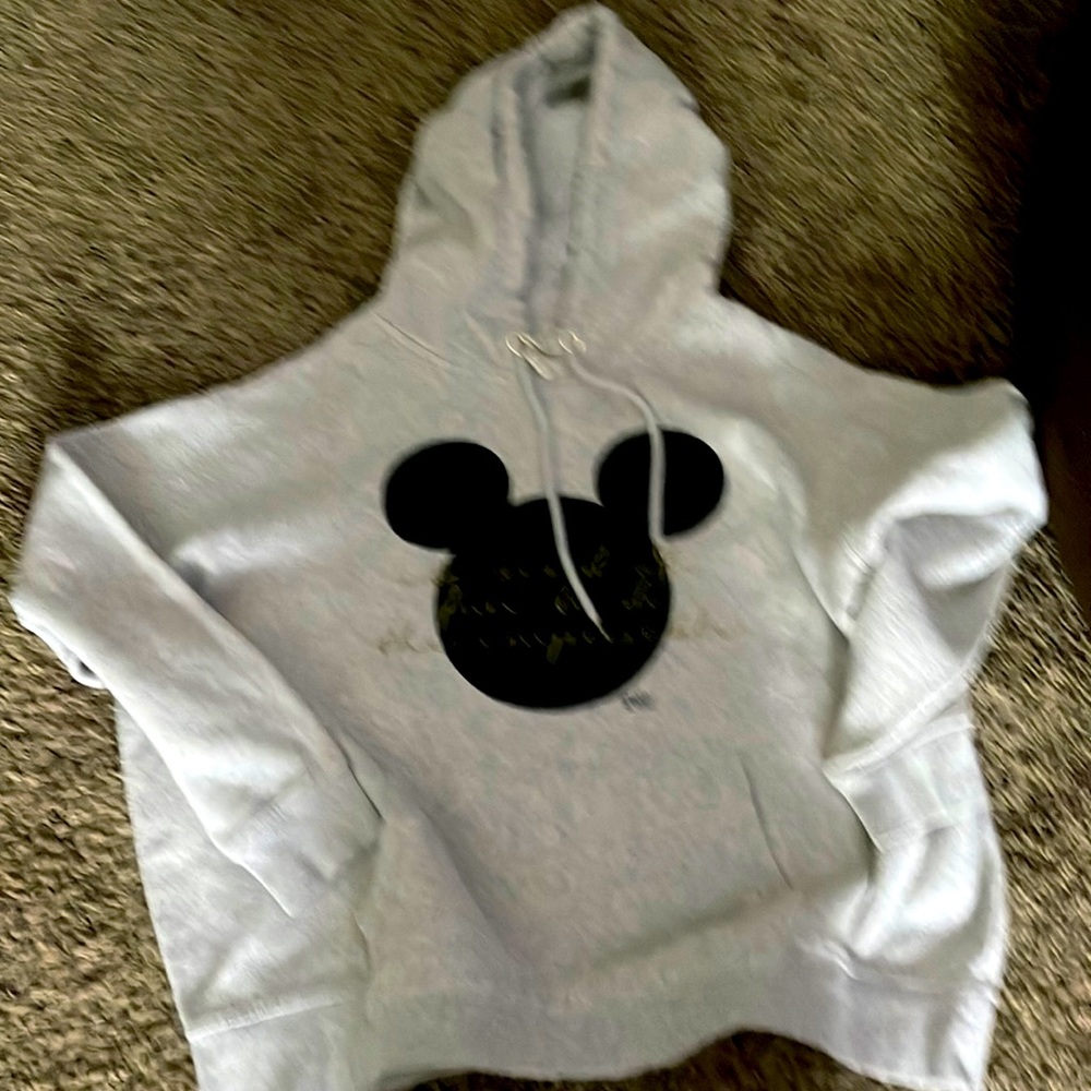 Gray H&M Mickey Mouse Hoodie